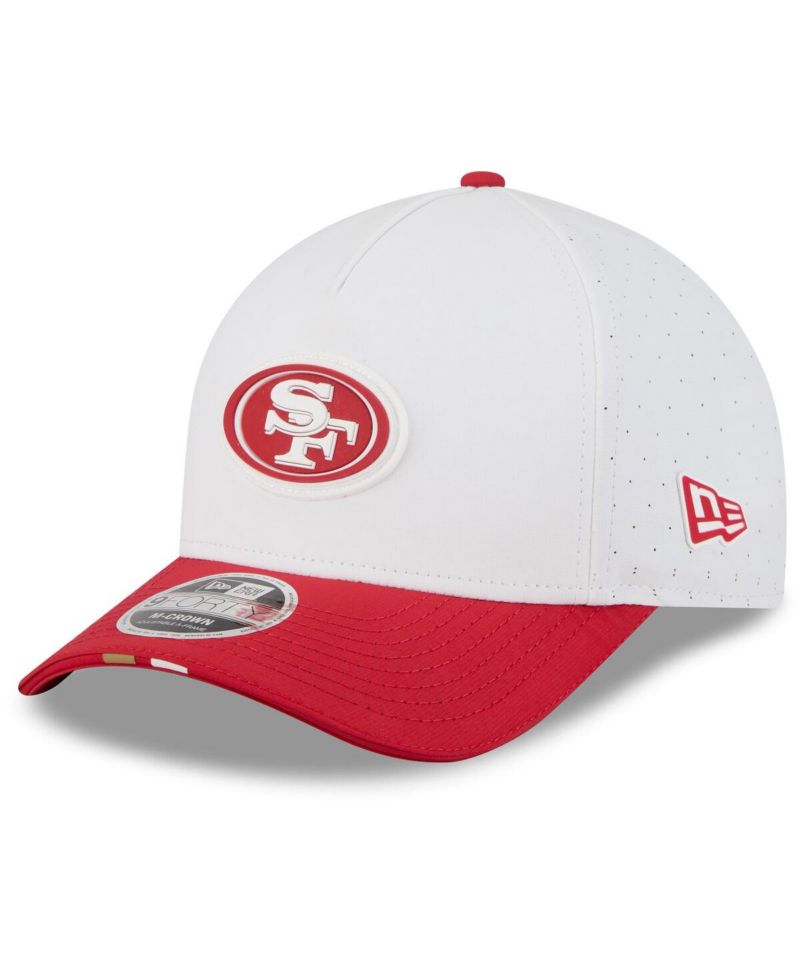 Men's White/Scarlet San Francisco 49ers 2025 NFL Training Camp A-Frame 9FORTY Adjustable Hat