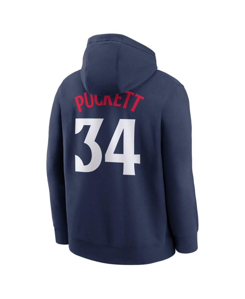 Men's Kirby Puckett Navy Minnesota Twins Player Name & Number Club Pullover Hoodie