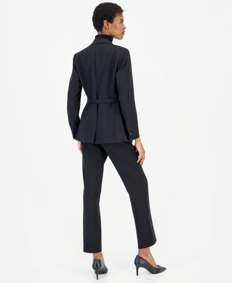 Belted Jacket & Straight-Leg Pants