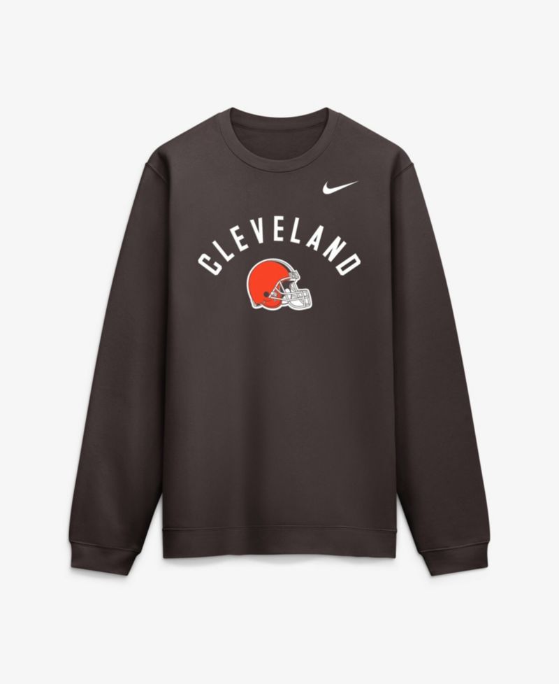 Men's Brown Cleveland Browns Defensive Leader Club Fleece Sweatshirt