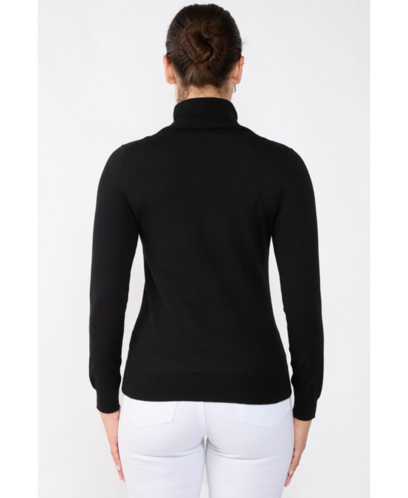 Women's 100% Cashmere Turtleneck Sweater | Tissue Weight Cashmere Sweaters