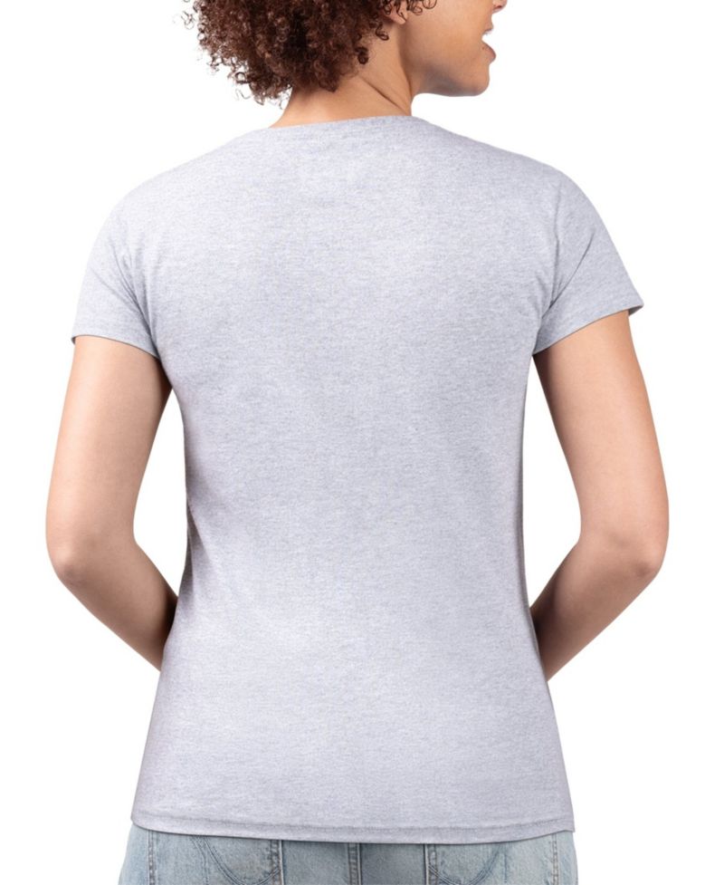 Women's Heather Gray San Diego Padres Super-Slim Fit Lightweight Flowers Graphic V-Neck T-Shirt