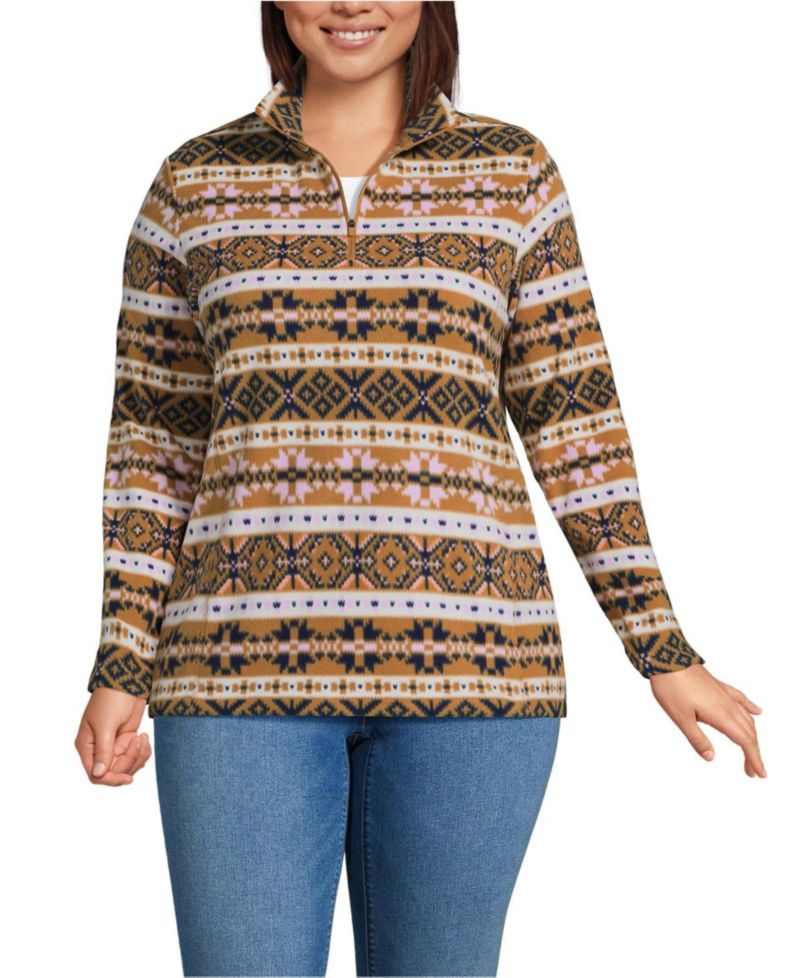 Women's Plus Size Anyweather Fleece Quarter Zip Pullover