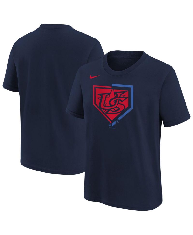 Big Boys and Girls Navy USA Baseball 2026 World Baseball Classic Shield T-Shirt