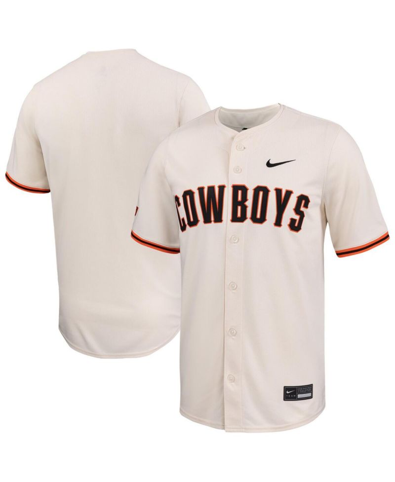 Men's Natural Oklahoma State Cowboys Limited Baseball Jersey
