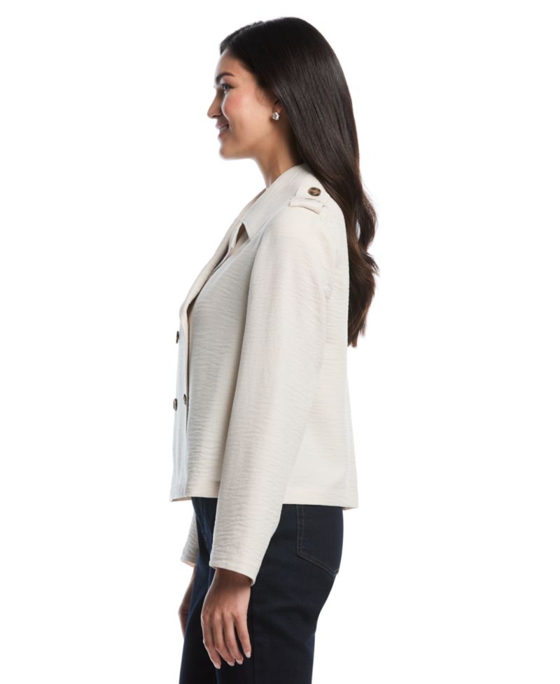 Petite Long Sleeve Trench Jacket
