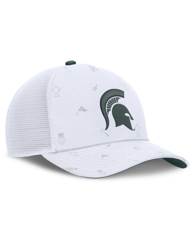 Men's and Women's White Michigan State Spartans Country Club Golfin' Rise Trucker Adjustable Hat