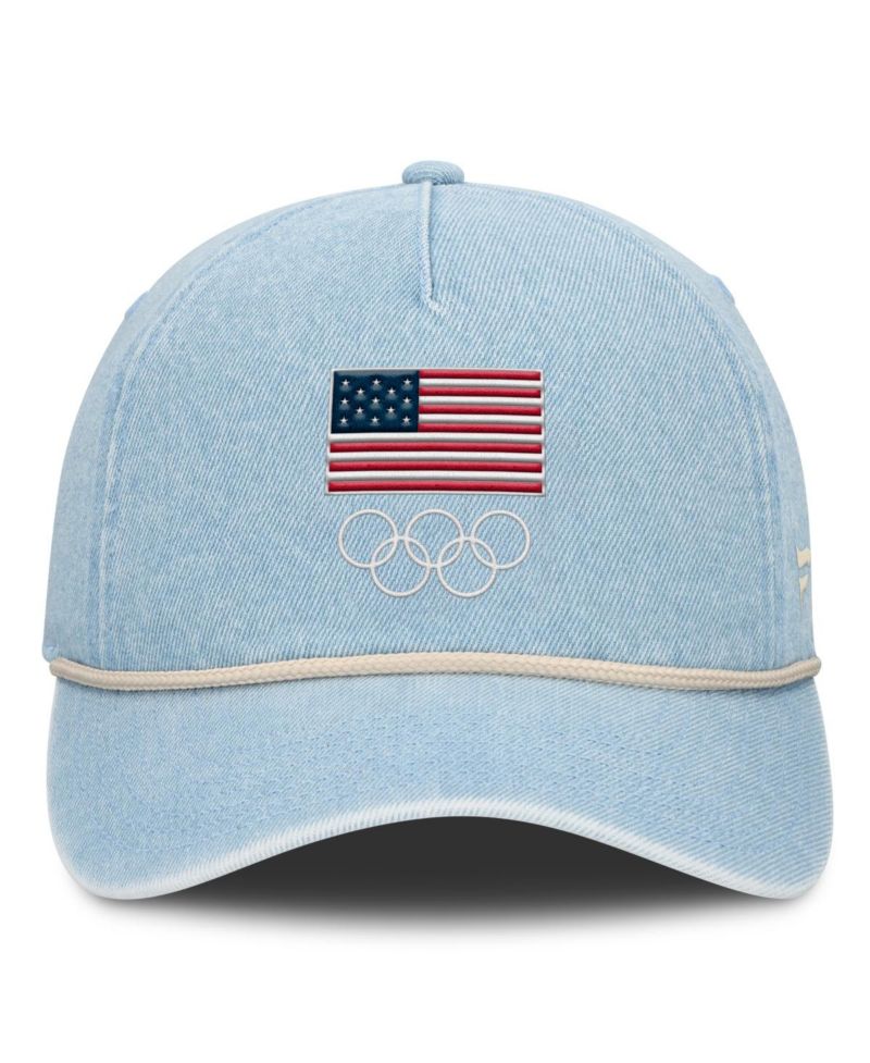 Women's Light Blue Team USA Denim Rope Adjustable Hat
