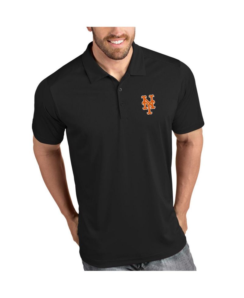 Men's Black New York Mets Tribute Polo