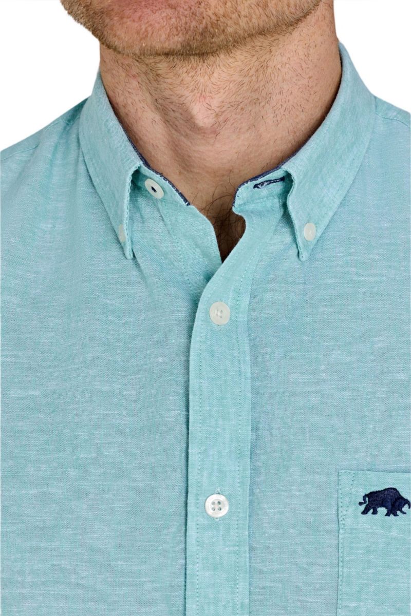 Men's Short Sleeve Linen Blend Shirt