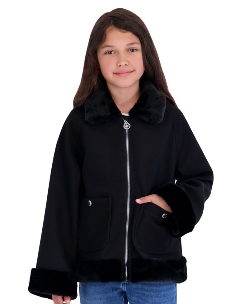 Toddler Girls' 2T-5T Midweight Faux Wool Jacket