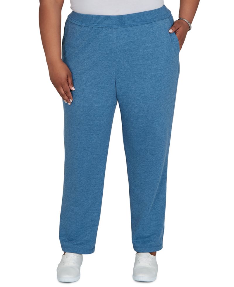 Plus Size Pull-On Straight Leg Denim Pants