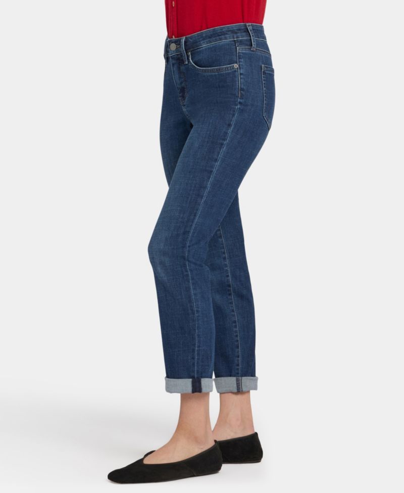 Petite Sheri Slim Ankle Jeans with Rolled Cuffs and Lift Tuck Technology
