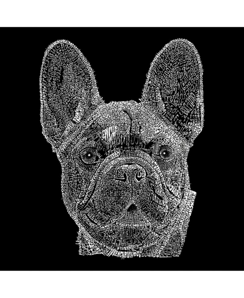 Men's Cotton/Poly Blend Word Art French Bulldog T-shirt