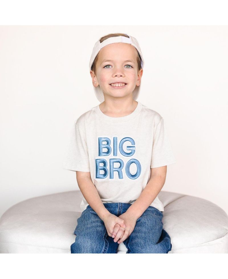 Baby Boys Bro Embroidered Patch Short Sleeve T-Shirt