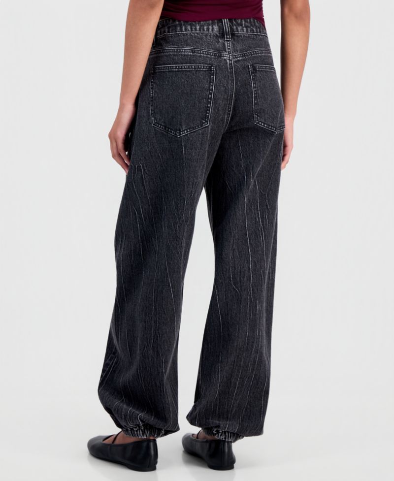 Juniors' Balloon-Leg Jogger Jeans