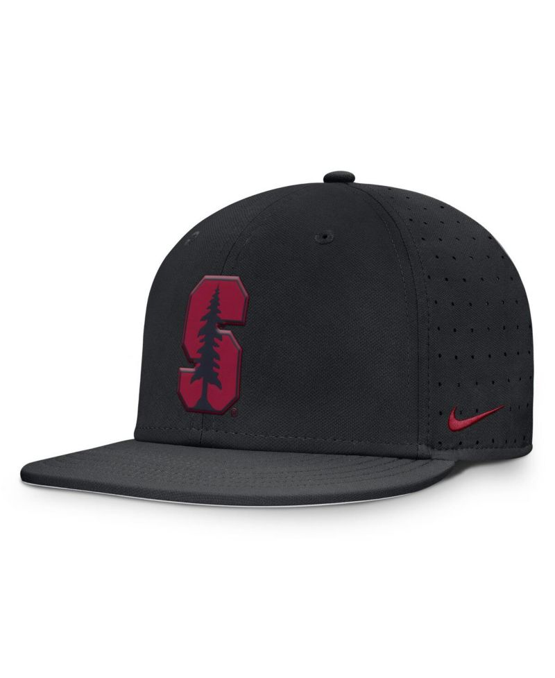 Men's Black Stanford Cardinal On-Field Dugout True Performance Fitted Hat