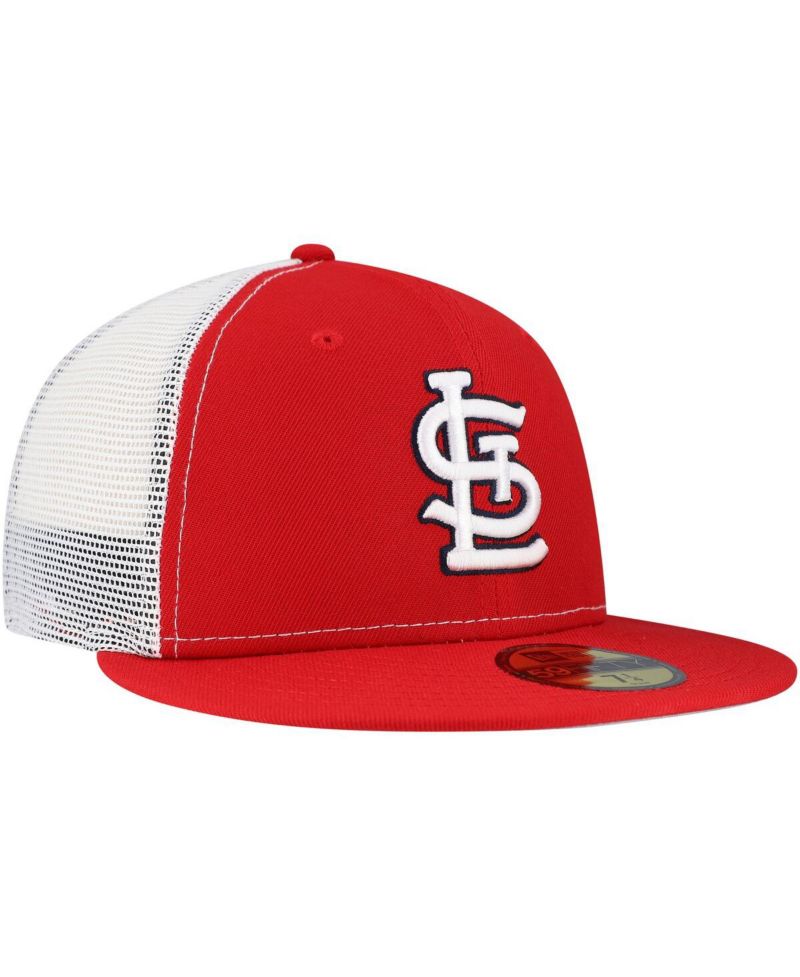 Men's Red St. Louis Cardinals Team Color 59FIFTY Trucker Fitted Hat