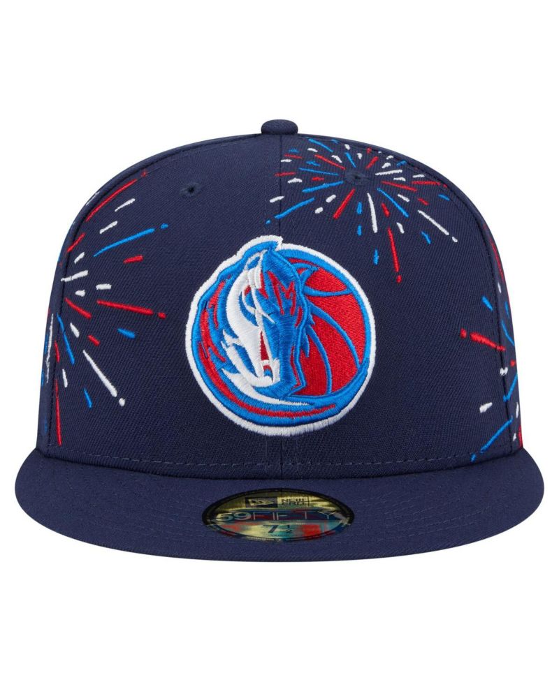 Men's Navy Dallas Mavericks Americana Fireworks 59FIFTY Fitted Hat