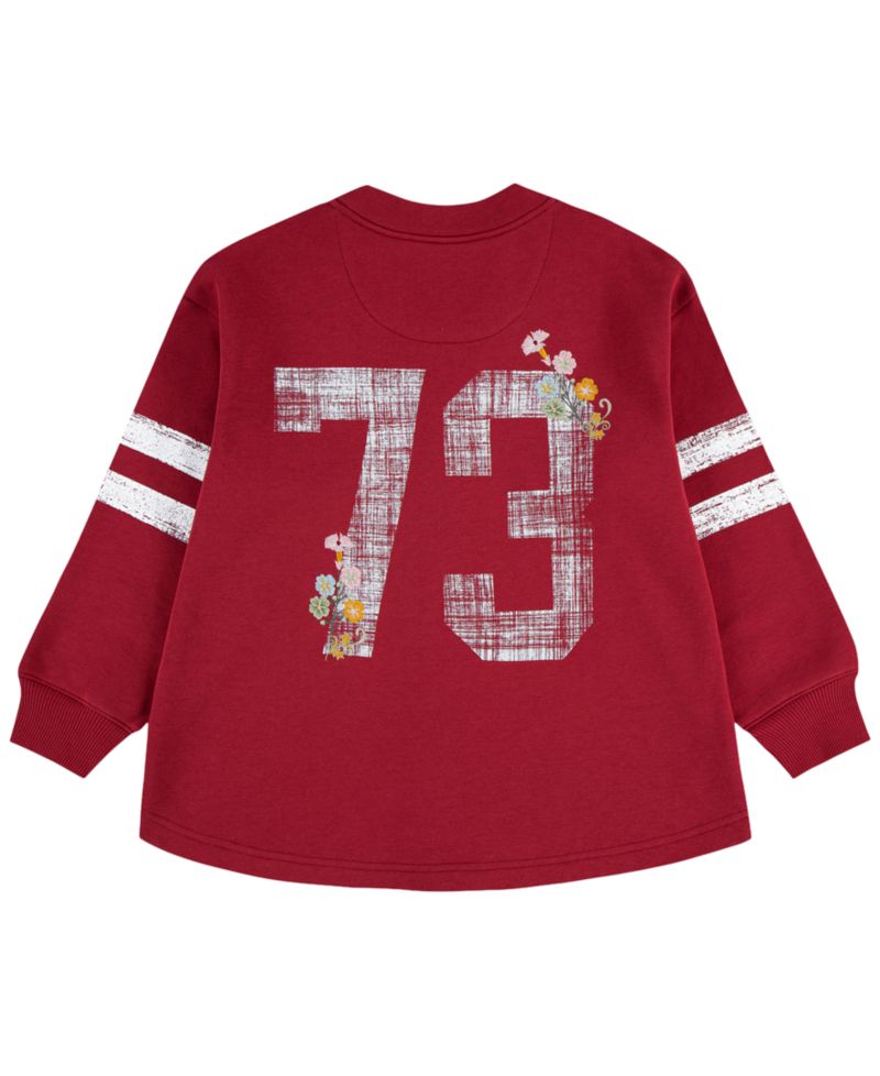 Girls 7-16 Varsity Fleece Cardigan