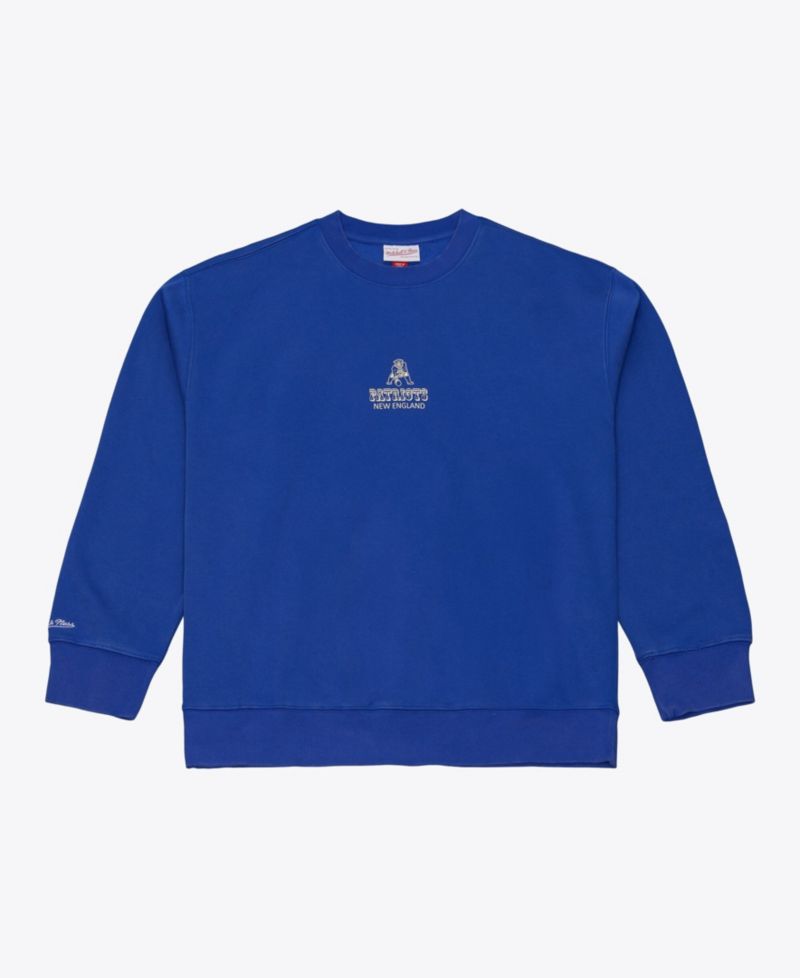 Men's Royal New England Patriots Core Essentials Micro Logo Fleece Sweatshirt