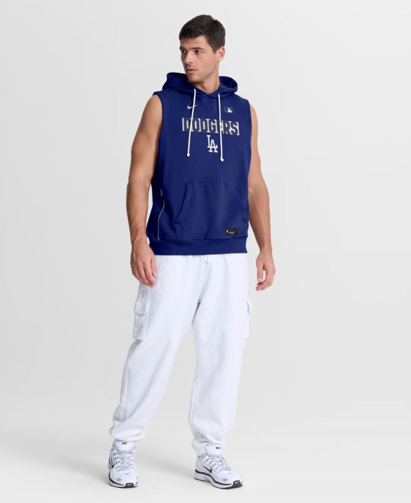 Men's Royal Los Angeles Dodgers Authentic Collection Standard Issue Dri-FIT Sleeveless Hoodie