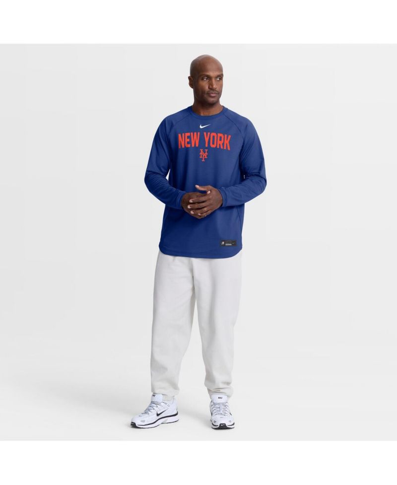 Men's Royal New York Mets Authentic Collection Raglan Dri-FIT Sweatshirt