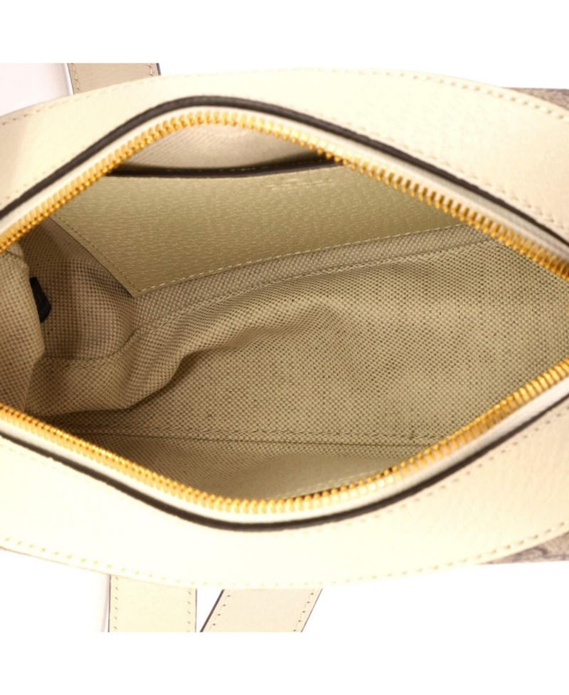 Small Ophidia Camera Shoulder Bag GG Coated Canvas with Leather