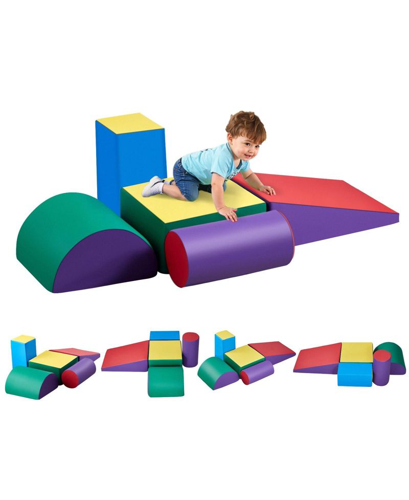 Soft-Play Foam Climbing Blocks, 5-Piece Set