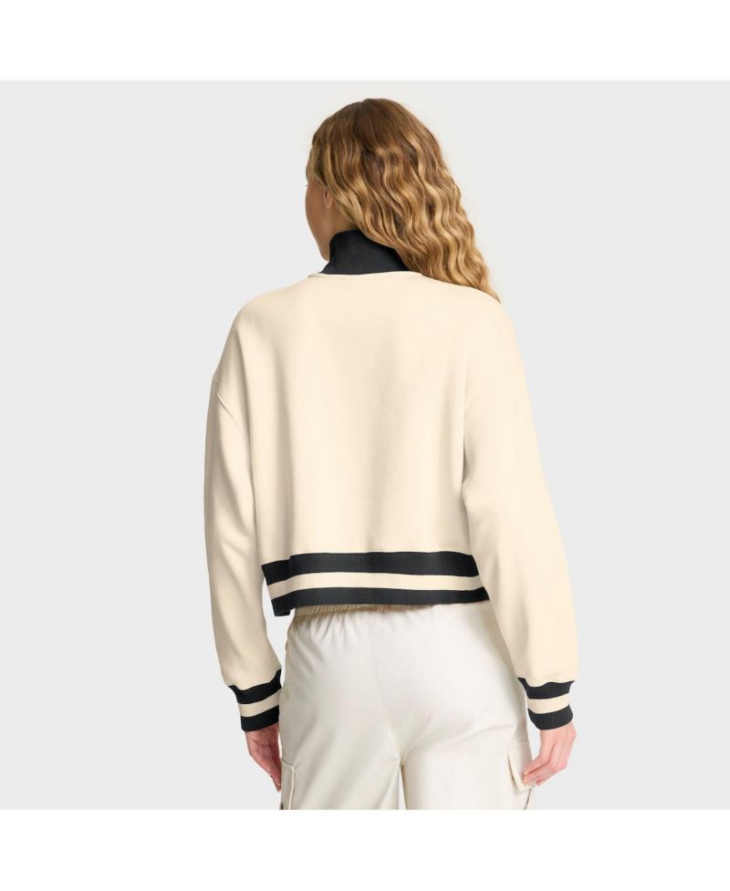 Women's Cream/Navy Penn State Nittany Lions Legacy Half-Zip Sweatshirt