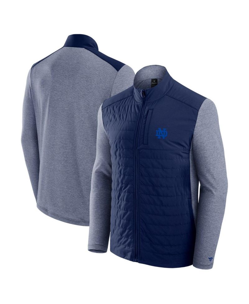 Men's Navy Notre Dame Fighting Irish Tonal Primary Logo Full-Zip Jacket