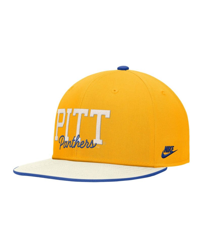 Men's Gold Pitt Panthers Vintage Script Pro Dri-FIT Snapback Hat