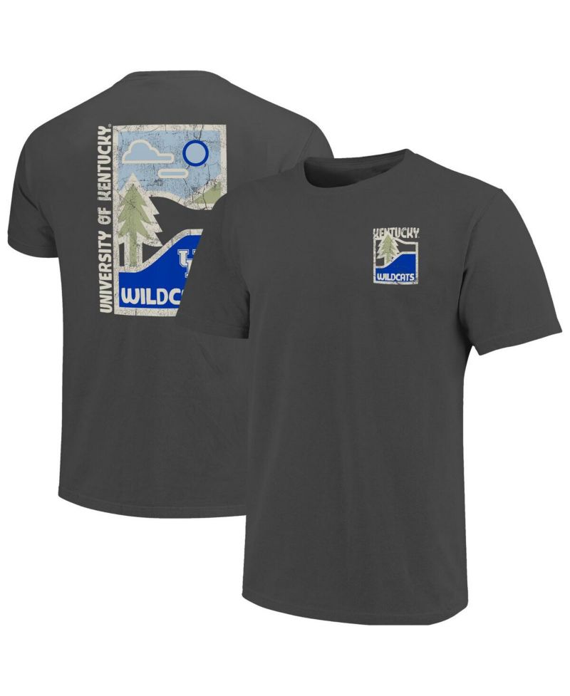 Men's Graphite Kentucky Wildcats Comfort Colors Minimal Vista Distressed Graphics T-Shirt