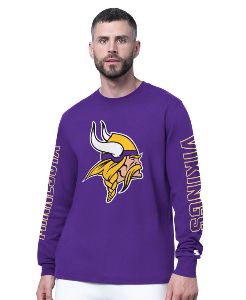 Men's Purple Minnesota Vikings Clutch Hit II Long-Sleeve T-Shirt