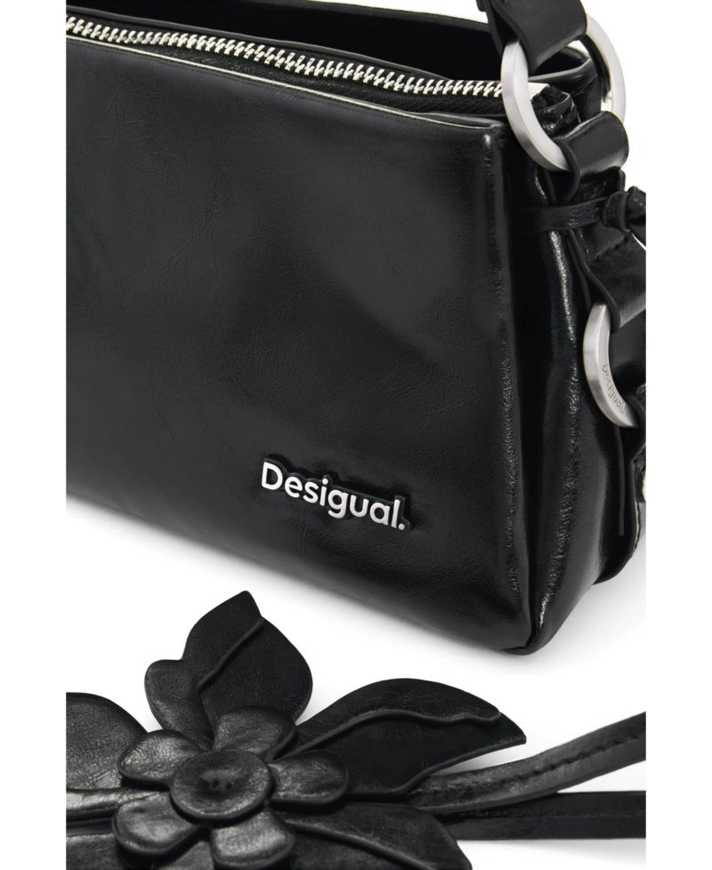 Medium Faux Leather Charm Bag