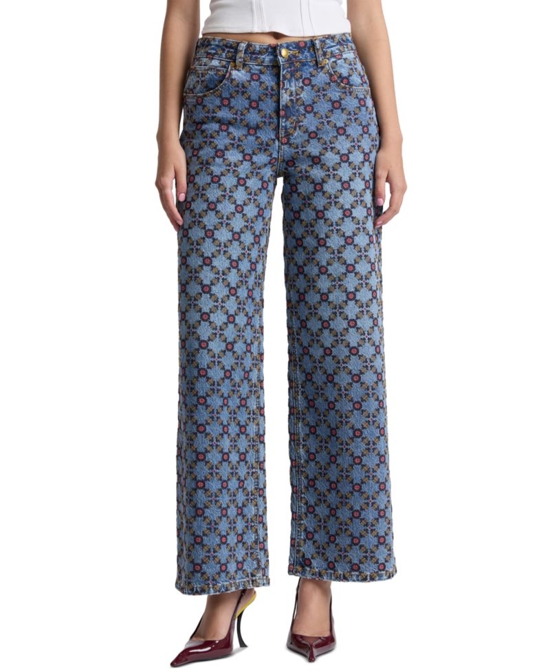 Women's Mid-Rise Wide-Leg Jeans