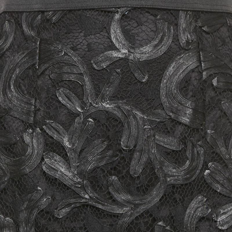 Women's Black Lace Midi Skirt