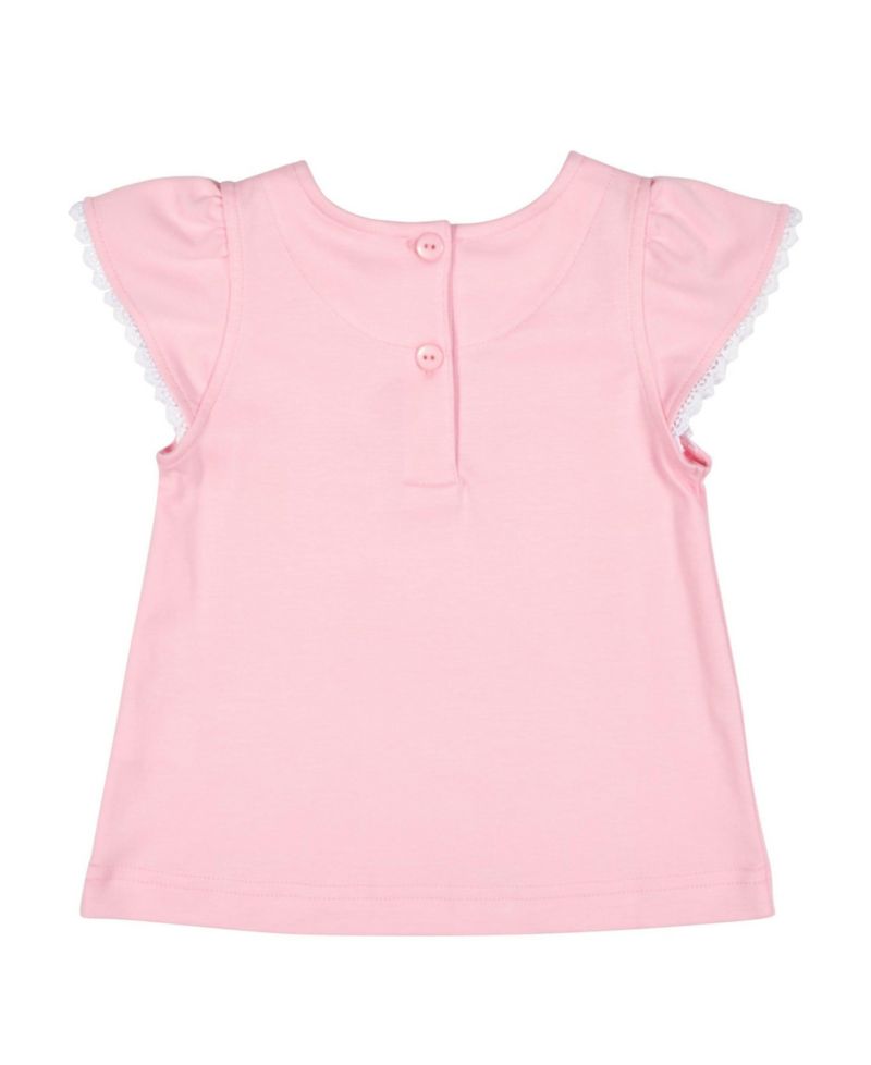 Little Girls Knit Top With Flowers
