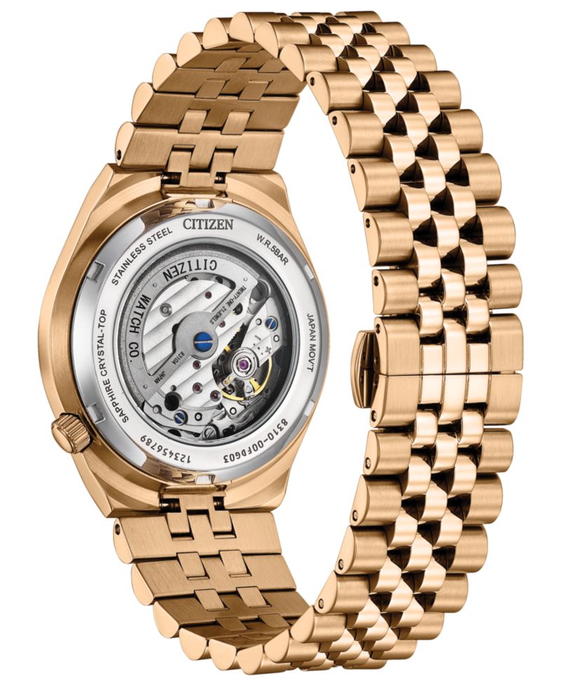 Men's Tsuyosa 60 Rose Gold-Tone Stainless Steel Bracelet Watch, 40mm