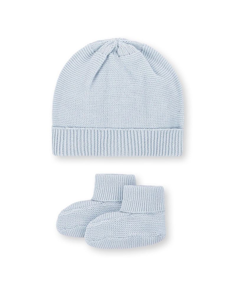 Baby Boys Hope and Henry Organic Sweater Beanie and Bootie 2-Piece Set