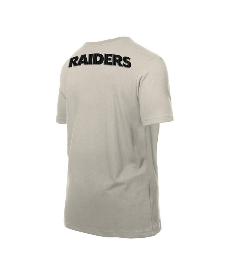 Men's Light Beige Las Vegas Raiders Multi Patch T-Shirt