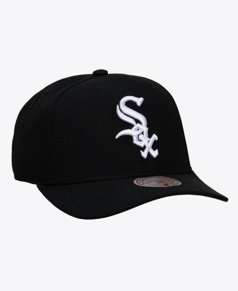 Men's Black Chicago White Sox Black and White Pro Crown Snapback
