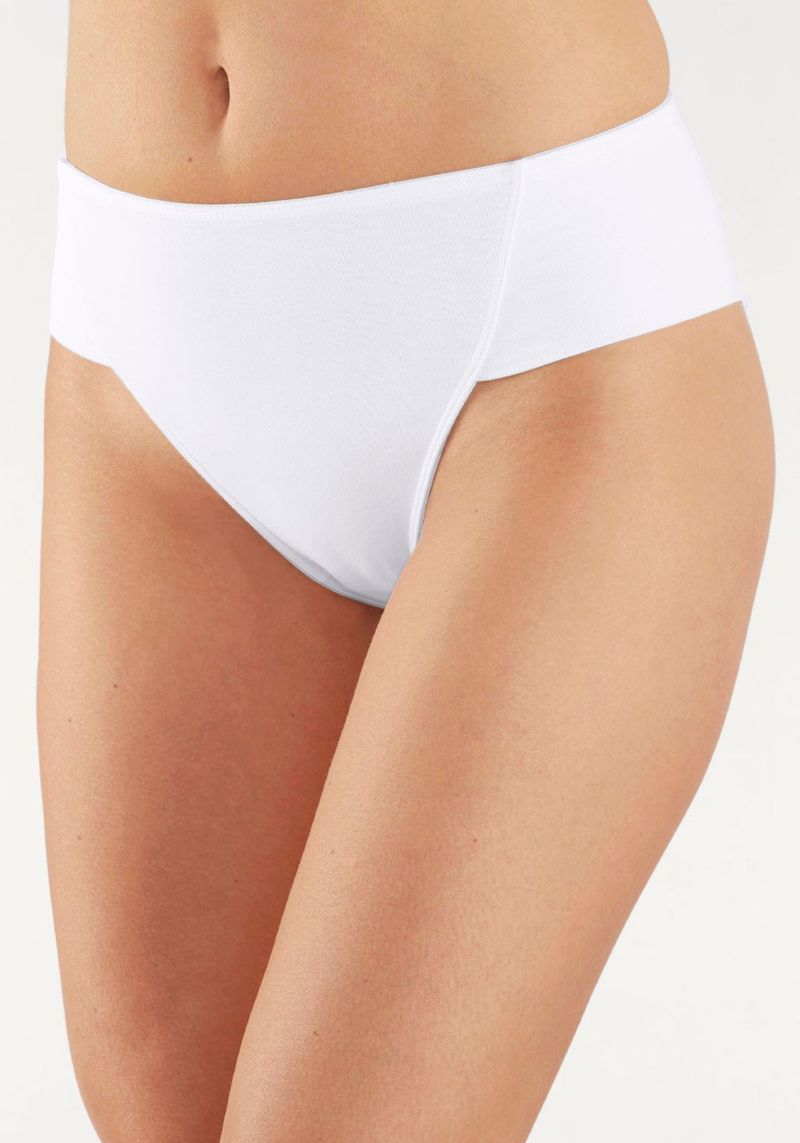 Women's Cotton 3-Pack Control Thongs Minimal-Coverage Shapewear Bottom