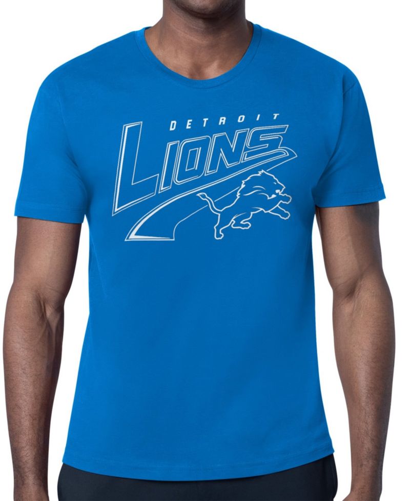 Men's Blue Detroit Lions Modern Tailsweep Graphic T-Shirt
