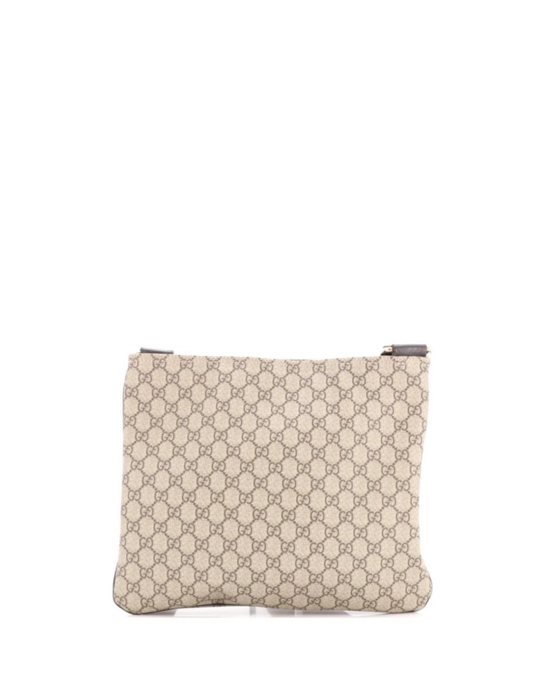 Large Zip Top Messenger Bag GG Coated Canvas