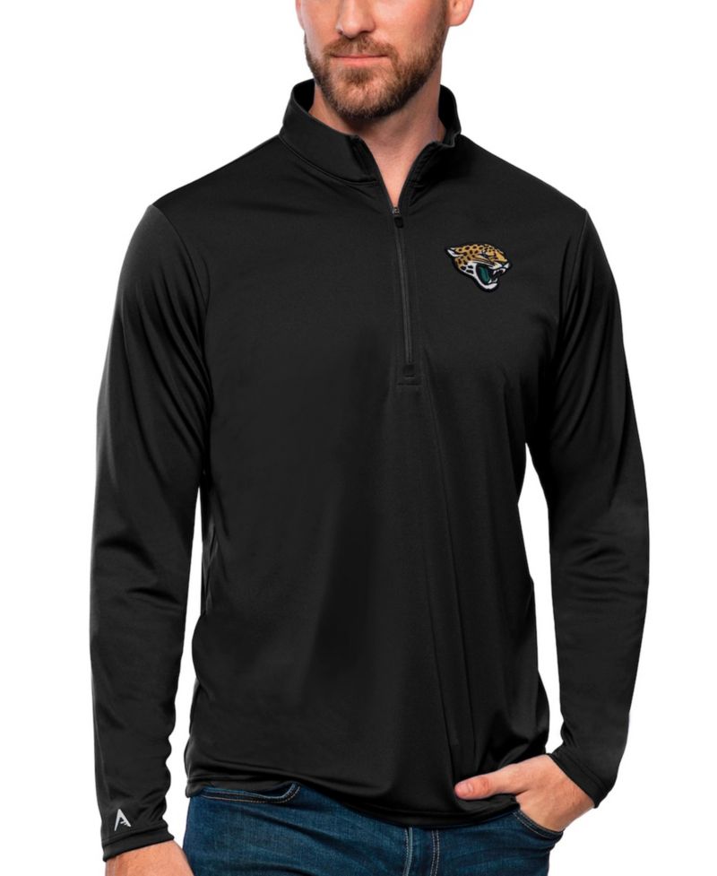 Men's Black Jacksonville Jaguars Tribute Quarter-Zip Lightweight Pullover