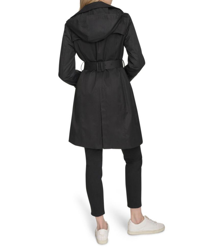 Women's 36 1/2" D/B Trench Coat With Removable Hood