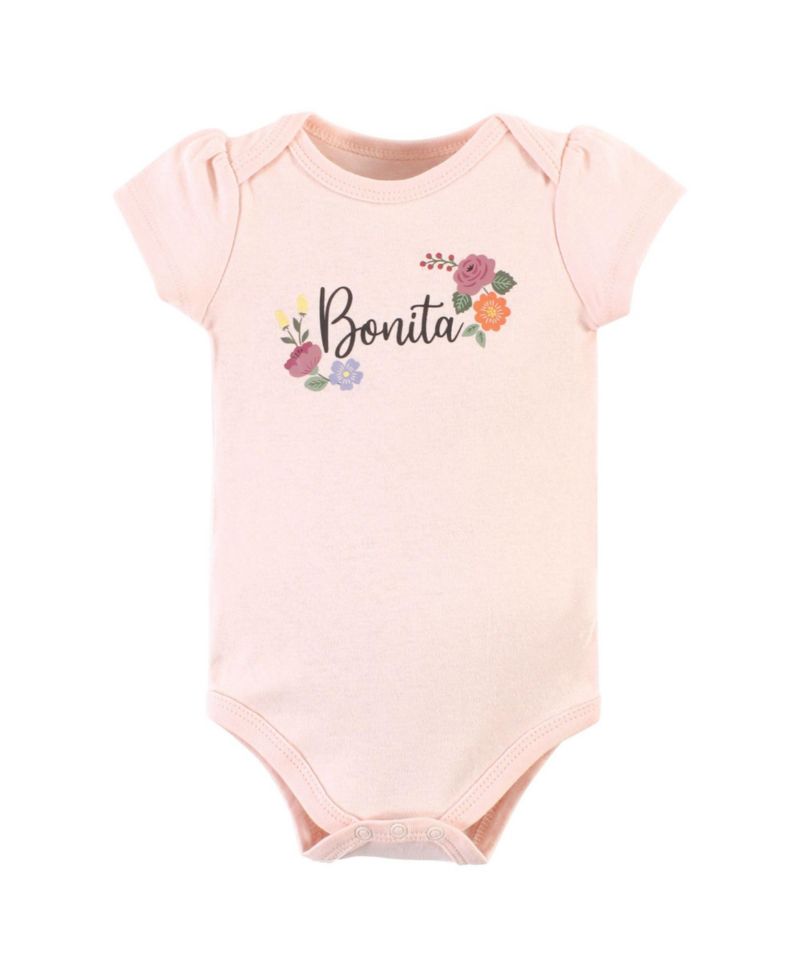 Baby Girls Cotton Bodysuit, Pant and Shoe Set