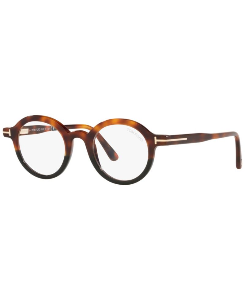 Man Round Plastic FT5664-B Eyeglasses