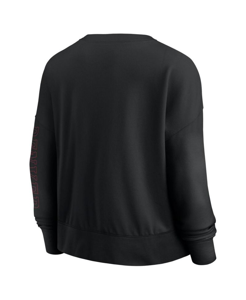 Black Chicago Bulls Oversized Game Day Pullover Sweatshirt